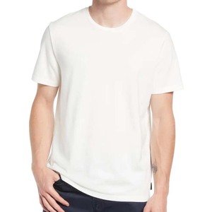 Camisetas de Hombre, 70% Viscosa, 25% Algodón, 5% Elastano, Corte Ajustado, Manga Corta, Cuello Redondo, Estilo Casual - Product Image 1