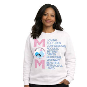 Sweat-shirt blanc à col rond pour femme, motif « MOM Love », décontracté, à manches longues, confortable, pour tous les jours, vêtement tendance - Product Image 1