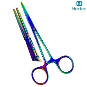 Multi Color Rainbow Titanium <b>Fishing</b> Forceps Stainless Steel Straight Jaw Locking Hemostat Pliers Deep Hook Remover <b>Tackle</b> Gear - Product Image 2