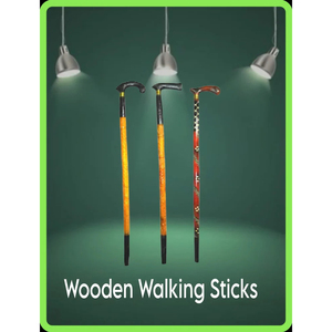 Traditional Wooden Cane with Red Handle and Decorative Pattern Durable Walking Stick for Homecare Use - Product Image 5