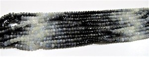 Zafiro azul natural Pailin, zafiro genuino extraído en Camboya, cuentas facetadas en forma de rondel de 4-5 mm, hilo de 8.5 pulgadas. - Product Image 4