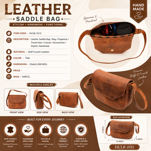 Bolso Bandolera de Cuero Hecho a Mano, Estilo Retro, con Cierre de Solapa, para Mujer - Product Image 6