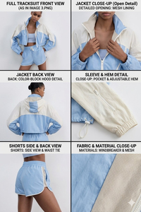 High Quality Durable Windproof Fabric Premium Quality <b>Lightweight</b> Windbreaker <b>Jacket</b> <b>Women</b>’s Two Piece Windbreaker Tracksuit Set - Product Image 6