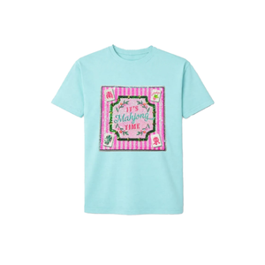 T-shirts décontractés à col rond pour femmes et jeunes, 100 % coton, avec logo brodé et patchwork sur le devant, collection Printemps-Automne 2026, motif Mahjong - Product Image 4