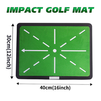 Tapis de Pratique de Golf Portable en Velours Vert Durable pour Intérieur et Extérieur, Idéal pour la Simulation de Train de Golf dans la Cour ou la Garage, Accessoire de Golf pour le Battement et le Putting