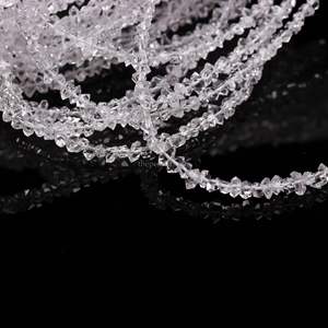 ลูกปัดเพชรเฮอร์คิเมอร์เกรด AAA แบบไม่เจียระไน ลูกปัดเพชรดิบธรรมชาติ ลูกปัดควอตซ์เพชรเฮอร์คิเมอร์ ขนาด 3-4 มม. สำหรับทำเครื่องประดับ - Product Image 6