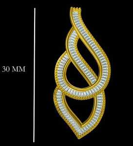 Collar con Colgante de Hoja de Lujo Chapado en Oro, Plata S925, Moissanita de Corte Brillante, Joyería Elegante para Mujer, Amuleto de Hoja Retorcida para Fiesta - Product Image 2