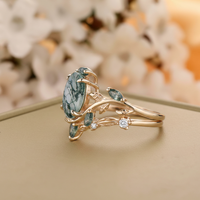 Bague de fiançailles classique 2 carats, pierre précieuse ovale, sertie à griffes, motif vigne inspiré de la nature, or blanc, personnalisable pour mariage et anniversaire