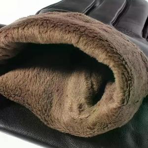 Gants d'hiver en cuir de qualité supérieure, gants chauds et isolés pour le travail en extérieur par temps froid et pour la conduite - Product Image 6