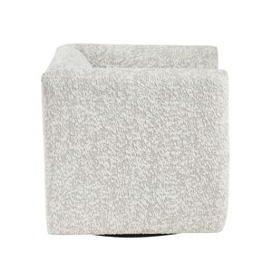 Moderna Poltrona Girevole in Tessuto Jacquard Beige per Soggiorno, Comfort con Cuscino, Struttura in Compensato - Product Image 6