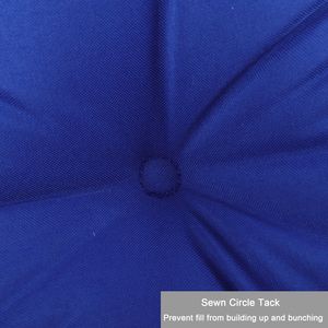 Set di 2 cuscini trapuntati per sedia Adirondack, per sedie a dondolo da giardino, patio, portico, casa, ufficio, con supporto lombare alto - Product Image 4