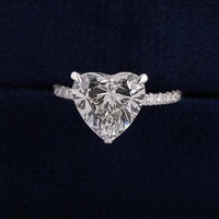 Bague de fiançailles en diamant cultivé en laboratoire certifié IGI, pavé, 0,3 carat, or blanc 10/14/18 carats, bijoux élégants et durables