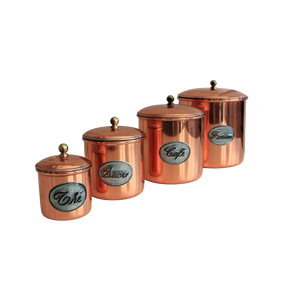 Copper Cylinder Food Storage <b>Container</b> With Lid Handcrafted Vintage Design Airtight Metal Canister For Kitchen Canister - Product Image 6