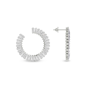 Boucles d'oreilles élégantes et tendance en or massif 14k/18k, opalescentes, avec diamants de laboratoire, certifiées IGI, qualité VS1 - Product Image 2