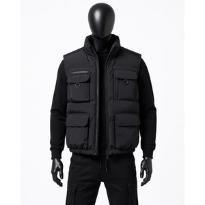 <b>Men's</b> Padded Puffer Vest High Neck Full Zip Warm Sleeveless <b>Jacket</b> for Outdoor Winter Activities - Product Image 4