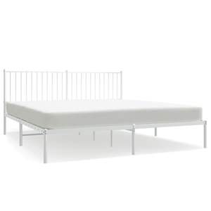 Base de Cama Doble de Acero con Recubrimiento en Polvo Blanco, Categoría de Productos de Camas Metálicas - Product Image 2