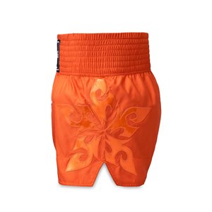 Pantalones Cortos de Muay Thai Personalizados, Color Naranja, Tradicionales, de Satén, Pierna Ancha, para Entrenamiento de Kickboxing y Combate, Proveedor OEM, KHAIR CO. - Product Image 5