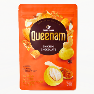 Dragées de bonbons 75G, noix de cajou et amandes enrobées de chocolat Shichimi, cacao, HALAL, emballage personnalisé, marque, bon prix pour l'export. - Product Image 1