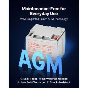 Confezione da 2 Batterie al Piombo-Acido AGM a Ciclo Profondo 12V 35Ah, Sigillate e Ricaricabili, per Scooter - Product Image 3