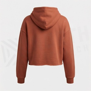 Pulls courts personnalisés unis pour femmes, sweats à capuche, sweats ras du cou, hauts de sport premium - Product Image 2