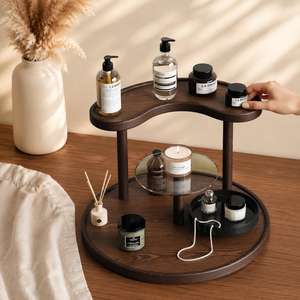 Affordable Natural Wooden Display <b>Shelf</b> for Living Room, <b>Bedroom</b>, Office and Retail Store Decoration with Elegant Space Saving - Product Image 4