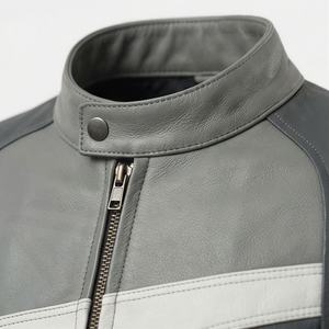 Veste en cuir pour motards, style vintage, pour course moto, en cuir véritable, veste de protection, vêtements de tourisme, couleur personnalisée - Product Image 4