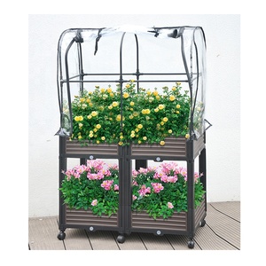 กระถางปลูกต้นไม้กลางแจ้งพร้อมโครงเหล็กและเต็นท์ปลูกพืช - Product Image 3