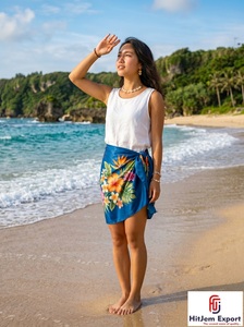 Paréo Sarong en Satin Tissé Personnalisé, Léger, pour Plage Tropicale, Vêtement d'Été pour Garçons, OEM ODM - Product Image 6