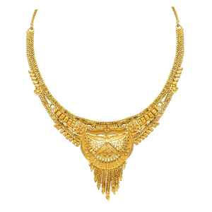 Wholesale Brass 14K 18K 24K Dye Gold Plated Short Fashion Necklaces, Traditional Design Jewelry Set, Forming Short Necklaces Set - Product Image 4