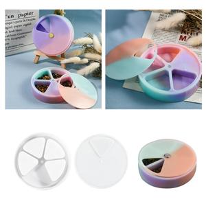 Round Lattice Pill Box Creative Storage Box Exclusively <b>For</b> <b>Resin</b> <b>Silicone</b> <b>Mold</b> - Product Image 1