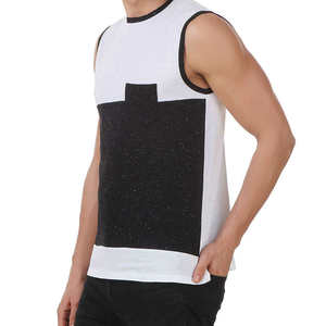 2026 most demanded men's multi panel tank <b>tops</b> with chest pocket Stylish men's round neck tank <b>top</b> with OEM ODM Services - Product Image 2