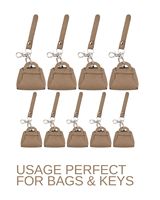 Mini sac à main mignon et tendance en cuir PU, porte-clés, breloque décorative, écologique, personnalisable, moderne, fait main