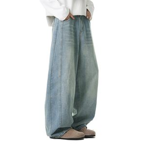 Pantalones Vaqueros Anchos Personalizados con Logotipo, Pantalones de Mezclilla Holgados de Diseñador para Hombre, Producción con MOQ Bajo, Pantalones de Mezclilla de Corte Holgado - Product Image 3