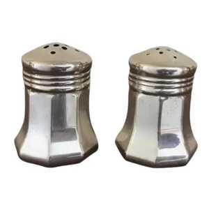 Skies Trader Hammered Rose Gold <b>Salt</b> and Pepper Shakers Set Modern Cylindrical Metal Cruet Restaurant Spice Dispenser - Product Image 4