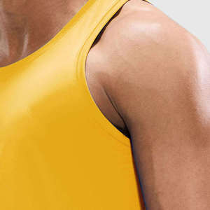 Workout Fitness Tank Tops <b>Men</b> Gym <b>Singlet</b> Muscle Fit Shirt Custom Breathable Tie-Dyed Heat-Transfer Printed - Product Image 4