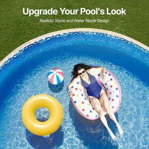 Telo di copertura per piscina fuori terra in PE da 25m, spessore 1.5mm, rotondo 8ft, altezza parete 48-54in, con struttura in acciaio - Product Image 6