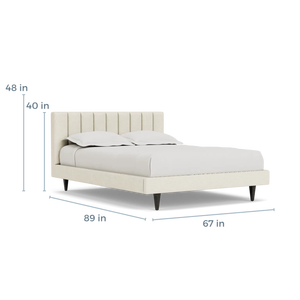 Contemporary KD Canopy <b>Bed</b> Frame | Natural Cherry Finish Solid Wood Bedroom Furniture - Product Image 3