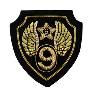 Custom Hand Embroidered Eco-Friendly Fabric Bullion Badges Gold Silver Wire Wing Crown Anchor Emblem Patches for Blazers - Product Image 1
