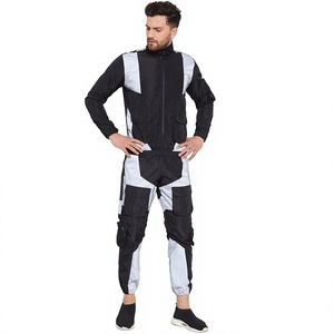 Survêtement en nylon personnalisé pour homme, ensemble de sport léger 2 pièces avec sweat à capuche et pantalon de jogging, coupe-vent, color block, personnalisable - Product Image 1
