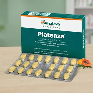 Complément alimentaire à base de plantes Himalaya Platenza pour la santé quotidienne et l'équilibre corporel. Comprimés Platenza en vente. - Product Image 4