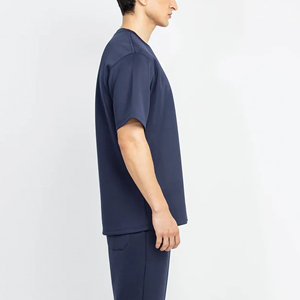T-shirt personnalisé surdimensionné, couleur unie, ample, pour le sport et la remise en forme, manches courtes, coton de haute qualité, pour hommes, OEM - Product Image 5