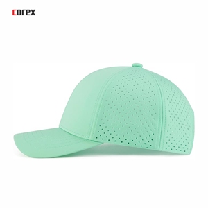 Light Green Laser Cut 6-Panel Baseball <b>Cap</b> Breathable Mesh 3D Embroidery Button Adjustable Unisex Outdoor Spring <b>Summer</b> Casual - Product Image 4