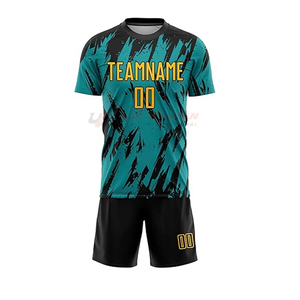 Les boutiques en ligne OEM ODM de haute qualité offrant des kits d'uniformes de football personnalisés par sublimation, entièrement prêts à l'emploi, avec étiquettes de marque personnalisées. - Product Image 4