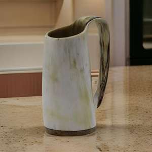 Handcrafted Artisan <b>Mug</b> Polished Viking Horn Design Personalized Norse Cup for Ale Mead & Ceremonial Use - Product Image 6