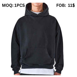 Sudadera con Capucha para Hombre, Estilo Único, Transpirable, Lisa, 100% Algodón, Forro Polar, Logotipo Frontal con Serigrafía, Nueva - Product Image 3