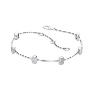 Pulsera Moderna con Diamantes Cultivados en Laboratorio, Corte Esmeralda, 0.97 ct, Biselado, Oro Rosa - Product Image 4