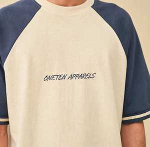 ONETEN APPARELS Men's <b>Raglan</b> <b>Sleeve</b> Knitted <b>T</b>-<b>Shirt</b> O-Neck Regular Fit 100% Cotton Eco-Friendly Casual Tee - Product Image 3