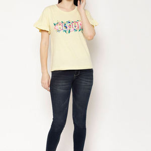 2026 Pakistan Factory Direct High Quality Breathable Women's Embroidery Print T-Shirts Summer 100% Cotton Slim Fit Eco-Friendly - Product Image 5
