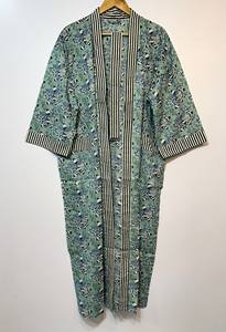 Kimono de Playa para Mujer, Estampado Floral Rojo, 100% Algodón, Cuello en V, Largo, Secado Rápido, Romántico, para Verano y Primavera, Suave - Product Image 4