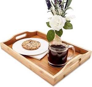 Bandeja de Bambú con Plataforma Elevada, Diseño Duradero para Rituales de Té, Exhibición de Aperitivos, Decoración del Hogar y Regalos - Product Image 3